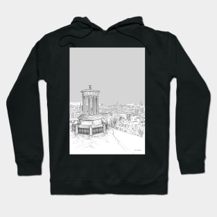 Overlooking Edinburgh (pale grey version) Hoodie